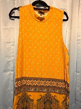 *FREE with Purchase* Yellow Mustard Boho Sleeveless Mini Dress